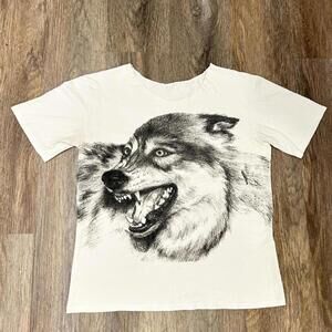 Vintage IKEA Wolf AOP T-Shirt Size Medium